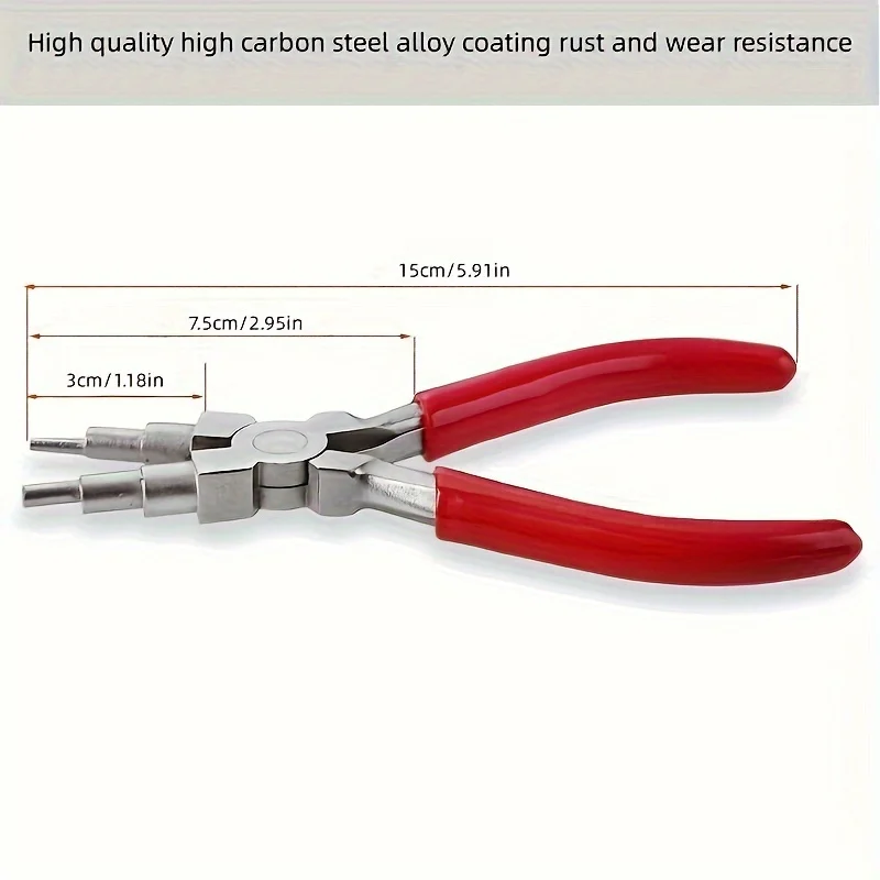 Advanced Carbon Steel Ball Pliers - Round and Needle Tip Pliers, Suitable for DIY Ring Making, Metal Hook Hand Tools