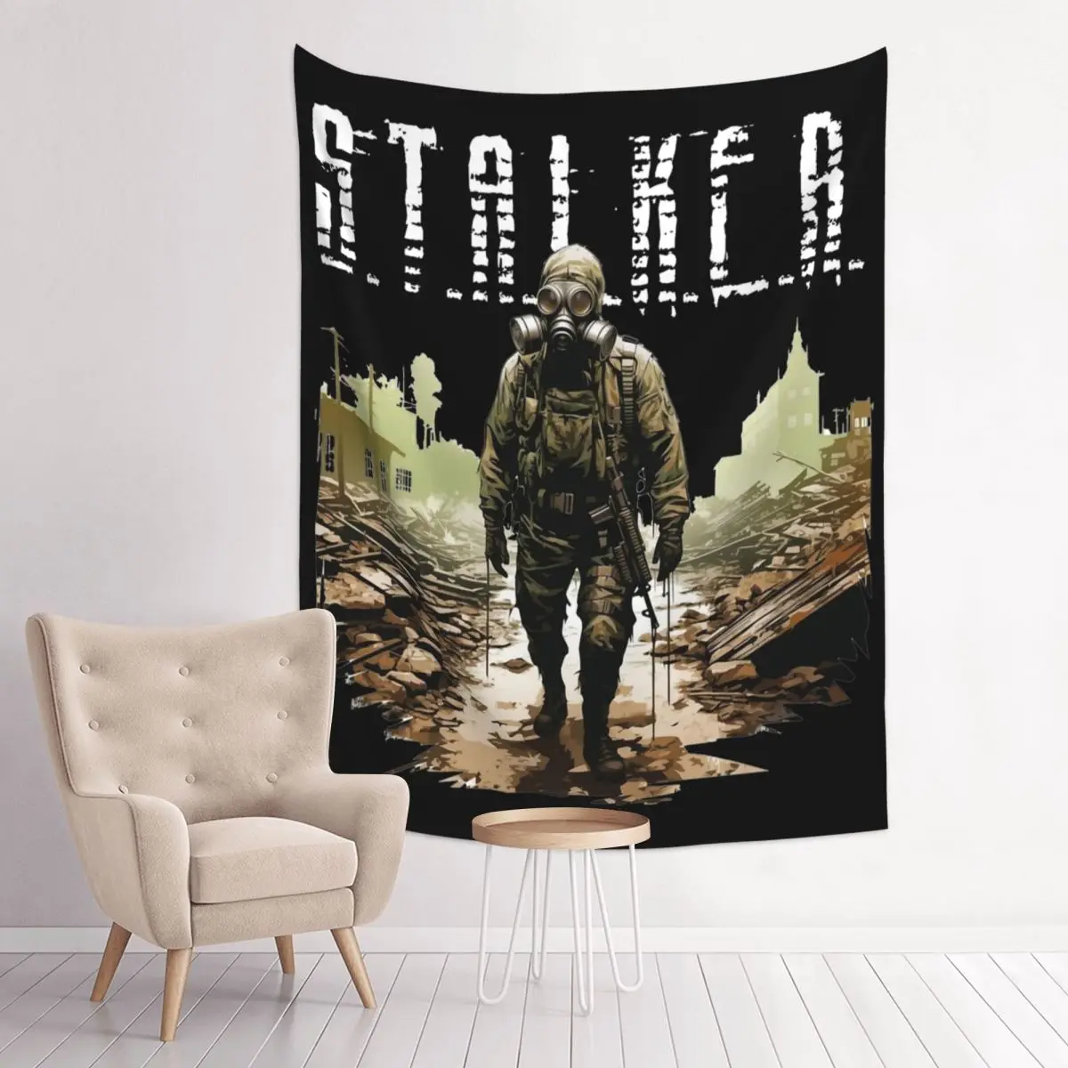 Stalker Video Game Tapestry Wall Hanging Hippie Polyester Tapestry Boho Blanket Dorm Decor 95x73cm