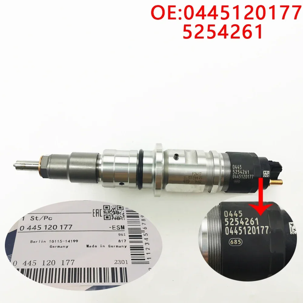 For 0445120177 5254261 is suitable for Cummins QS4.5 QSB6.7 electronic injection common rail injector assembly 0 445 120 177