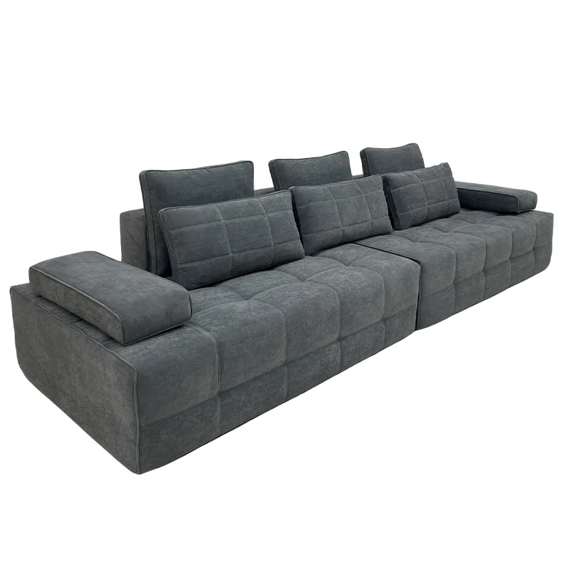

*Compression Sofa Factory's High-Density Lawrence Frosted Fabric One-Piece Molding Frameless Set Stainless Steel Sponge