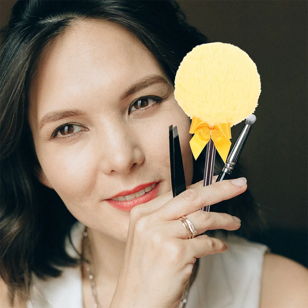 2 Pcs Loose Powder Puff Make up Sponge Body After-bath Powders Long Handle Super Soft Hair Household Baby Makeup Small