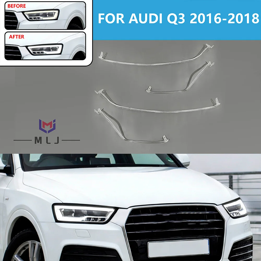 

For AUDI Q3 PA Q3 2016 2017 2018 NEW LED Headlight DRL Tube Acrylic Tube Light Bar Light Line High Version