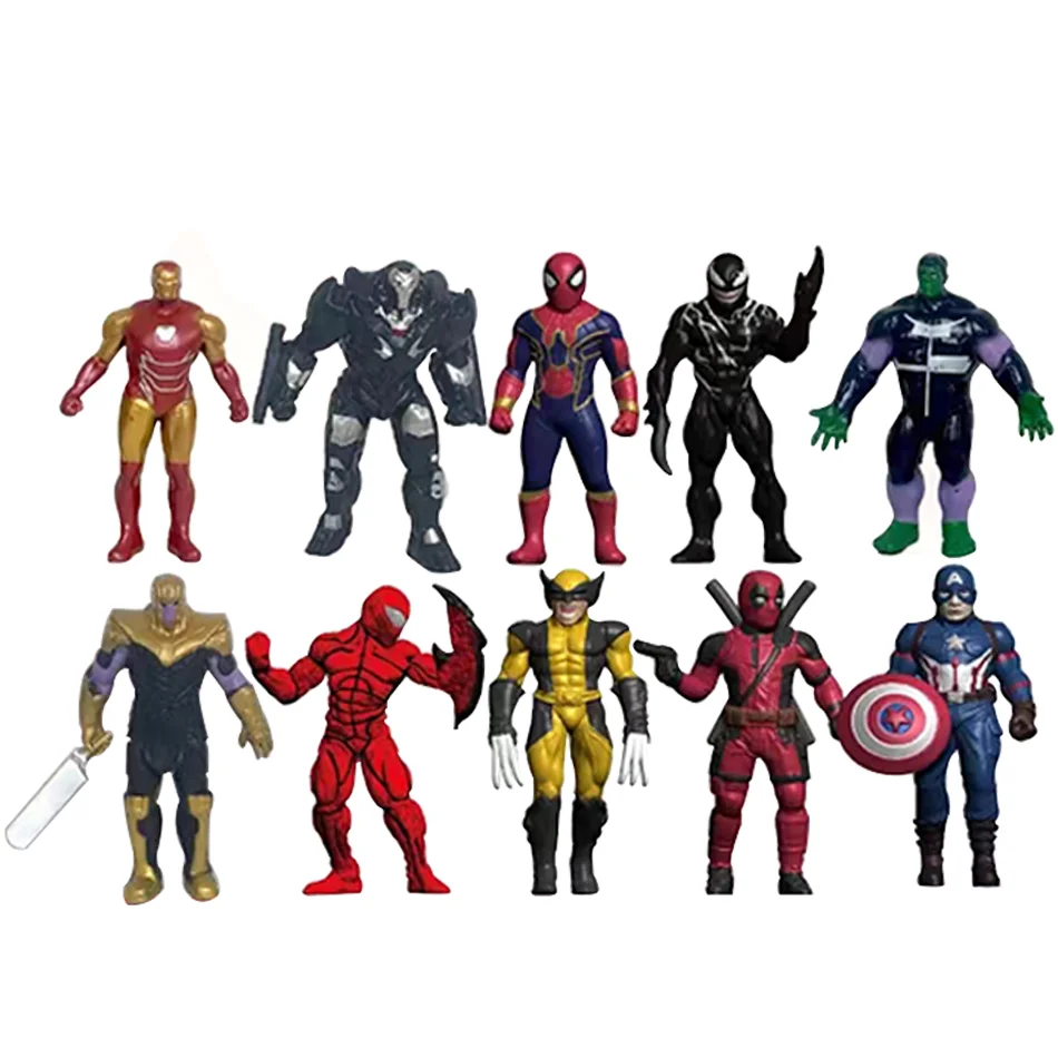 2-24pcs Anime Marvel Deadpool Blind Box Figure Action Figurine Doll Kits PVC Model Toys children Birthday Christmas Gift