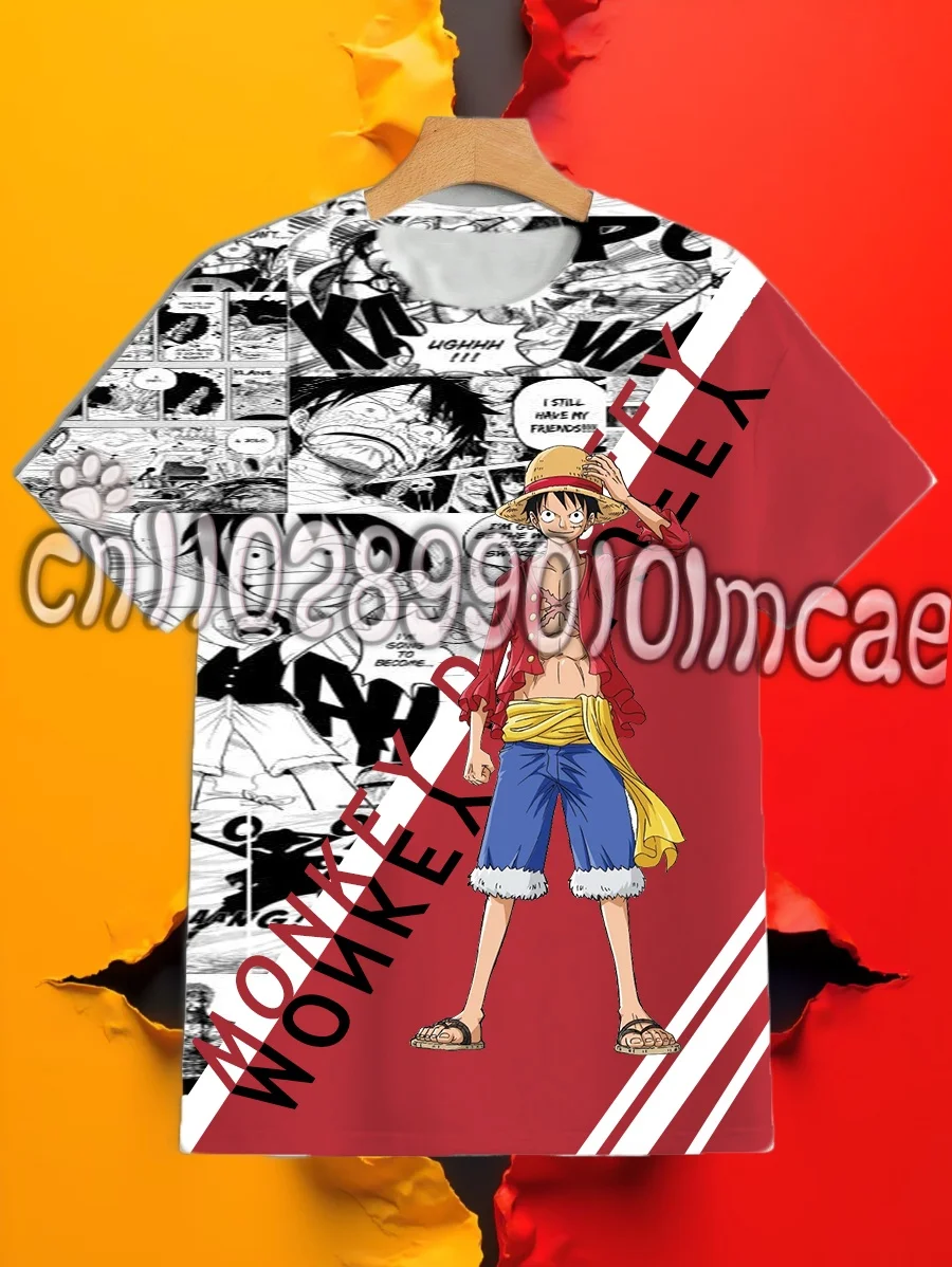 Anime une pièce T-shirt Cosplay Luffy Roronoa Zoro vêtements d'été vêtements de sport pour enfants ample confortable mode T-shirt haut