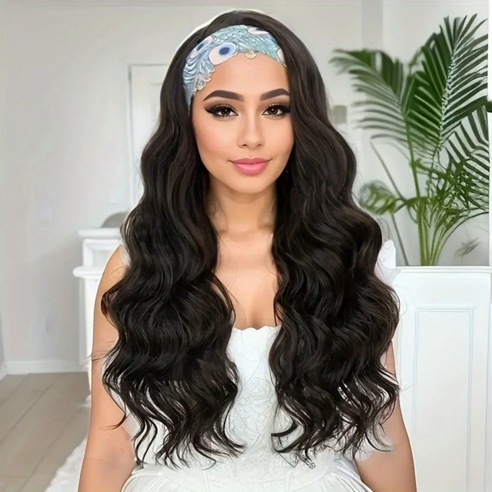 

Headband Wig Human Hair Body Wave Brazilian Remy Full Machine Made Hair Wigs For Women 200% Density