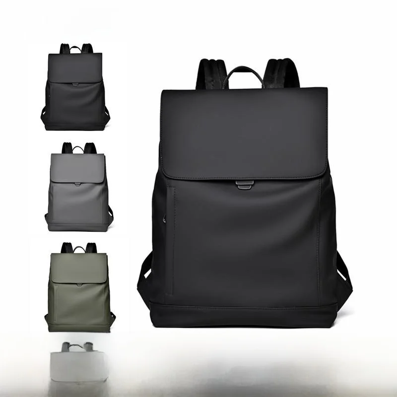 

Men's Large Capacity Casual Fashion Backpack Flip Cover Design Business Sensation Double Shoulder Bag Stylish Leisure Backpack