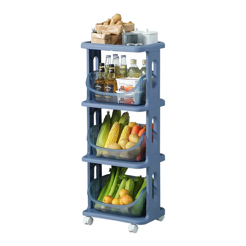 Kitchen Floor-Standing Seasoning Multi-Layer Storage Rack Multi-Functional Hot Pot Dish Rack Kitchen Storage Holders Rack