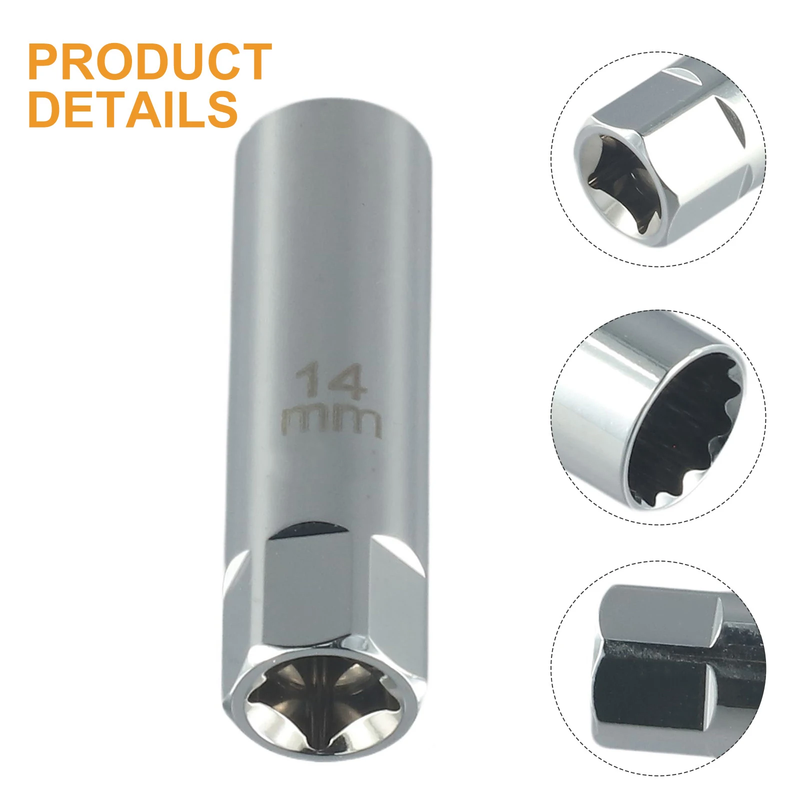 Wrench Spark Plug Socket Silver Sleeve Socket 12-point 18.5/20mm 62mm Removal Tool 1pcs Tool Hot Sale 2021 New