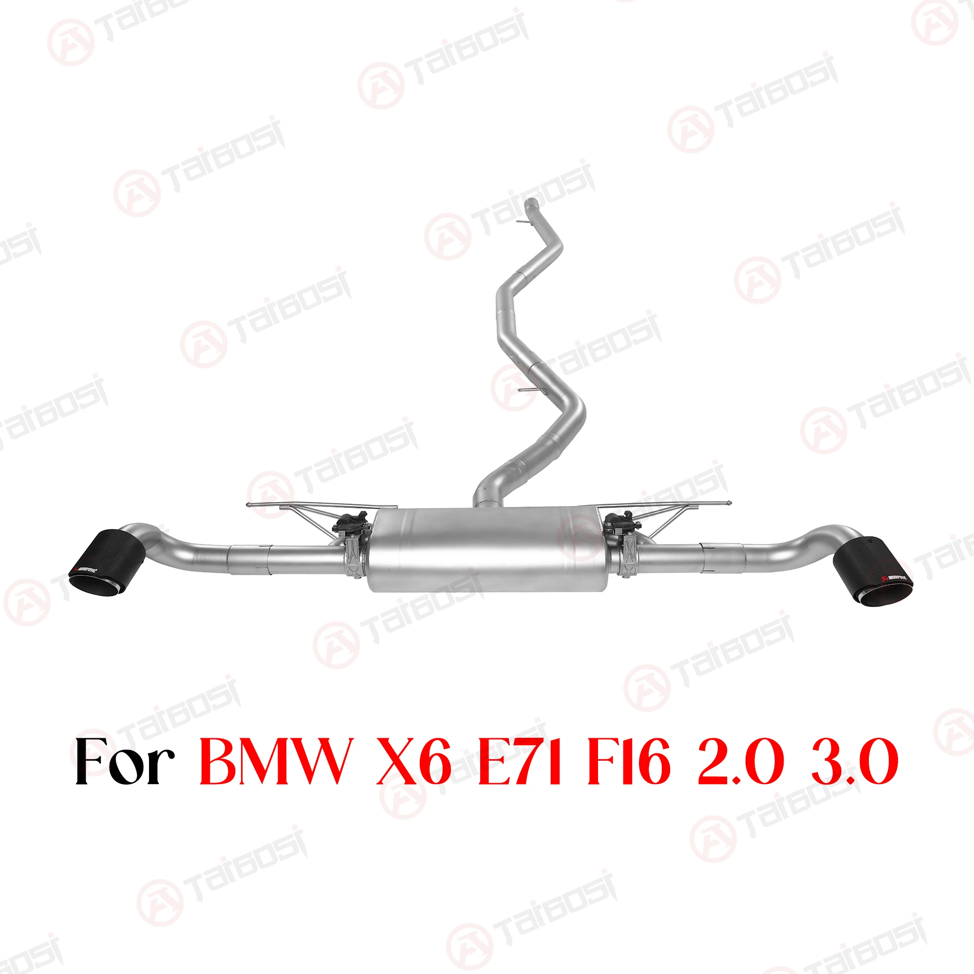 

Taibosi SUS304 Valvetronic Catback Exhaust System For BMW X6 E71 N55 3.0T / F16 N20 2.0T Electric Valve Pop Sound Direct Fit