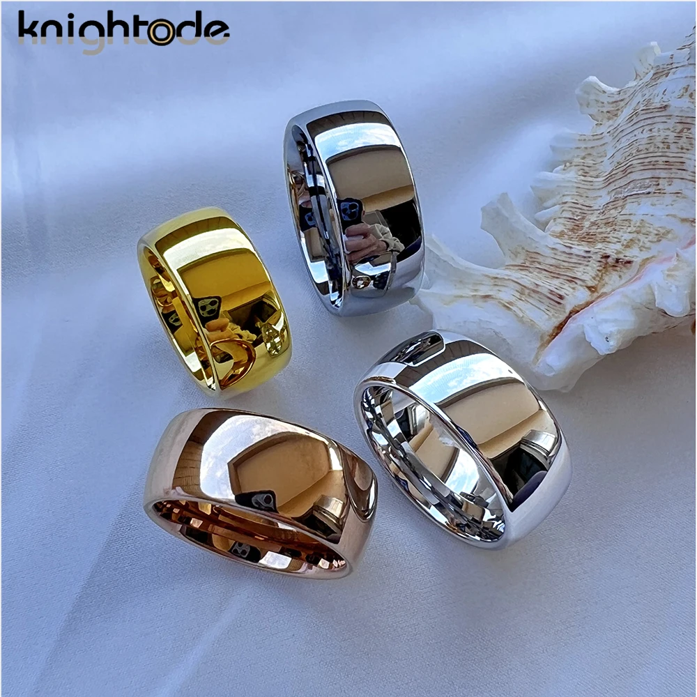 10 mm Classic Wedding Band Tungsten Carbide Ring Women Men Engagement Gift Jewelry Dome Polished Finished Comfort Fit