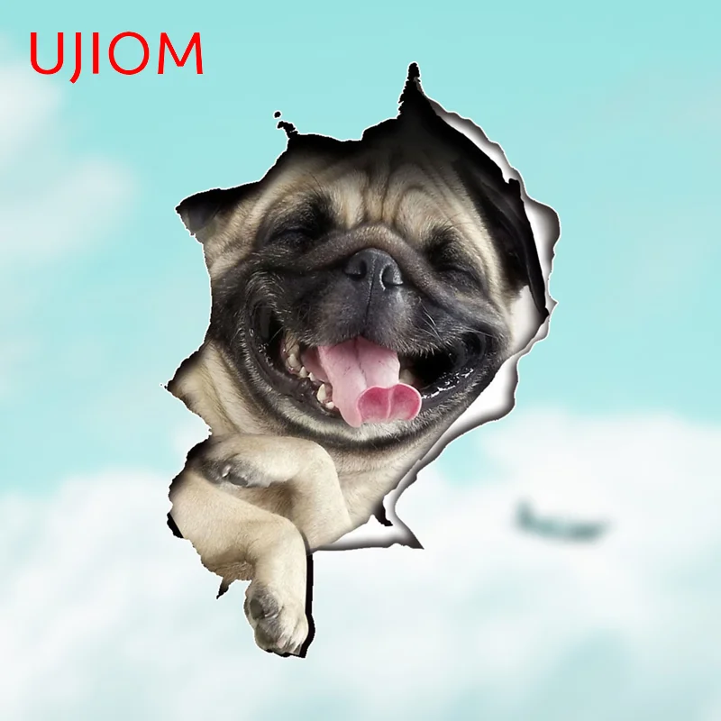UJIOM Funny Dog Animals Wall Sticker Waterproof Vinyl Decal Creative Cute Suitcase Accessories Nice House Wardrobe Stickers