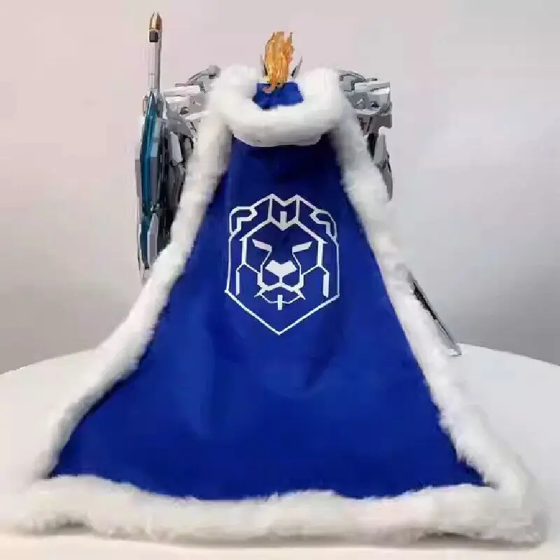 (ONLY CAPE) White Fur Blue Cape Model with Hoodie for Moshow MCT-E02 Lancelot