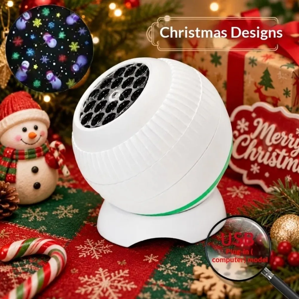 360° Rotating Ocean Projector Light Dynamic Projector Starry Sky Projection Dynamic Night Light USB Decorative Lamp