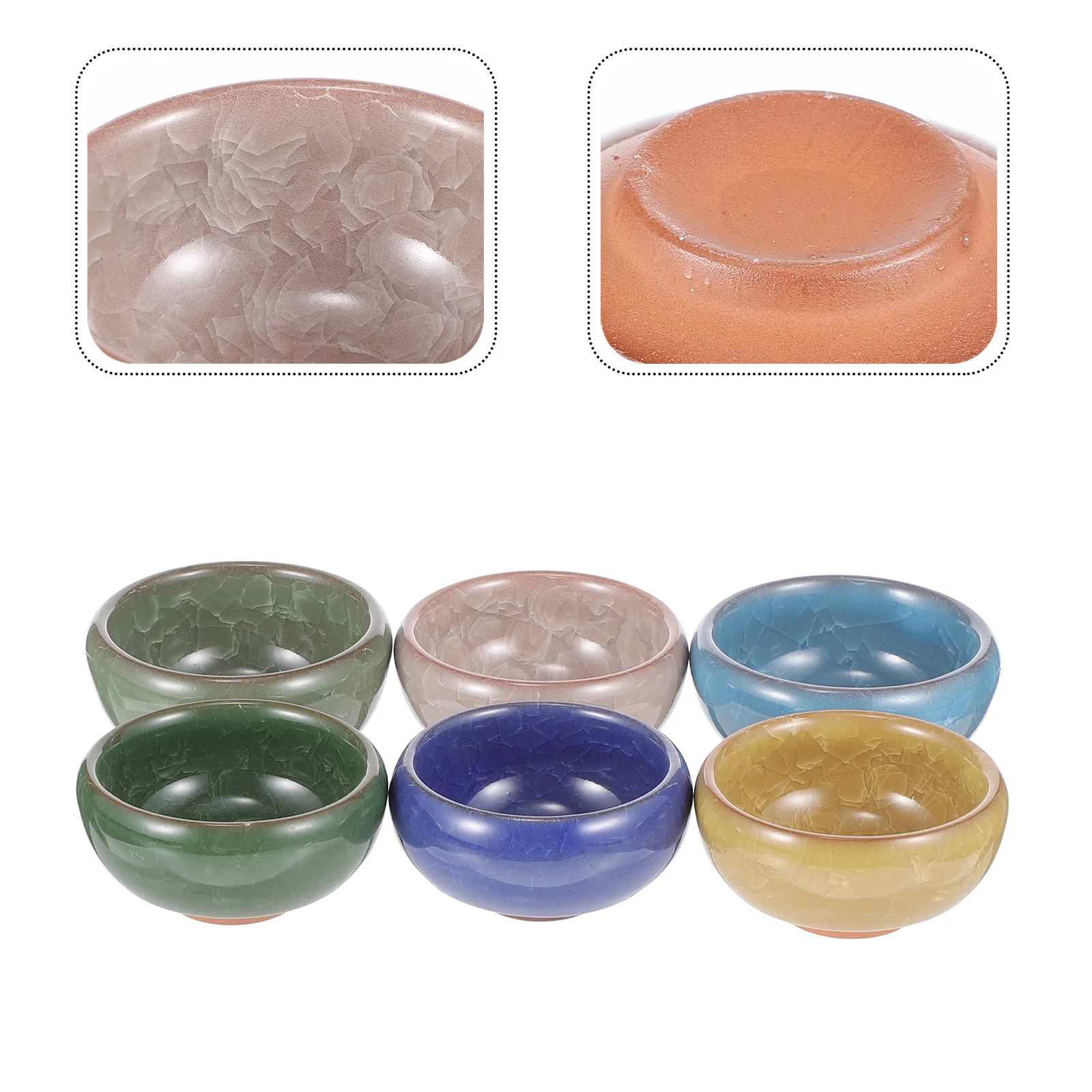 

6Pcs Essential Oil Blending Bowl Ceramic Aromatherapy Storage Simple Design Safe Multifunctional Beauty Salon Container