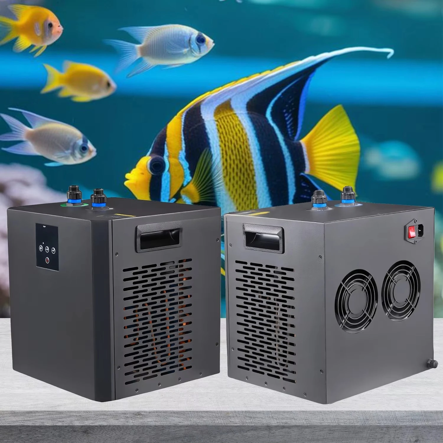 #ZT 0.3HP 600w 300L Fish Tank Water Cooled Chilling Equipment Aquarium Cooler Chiller With Refrigeration Compressor Ice Machine
