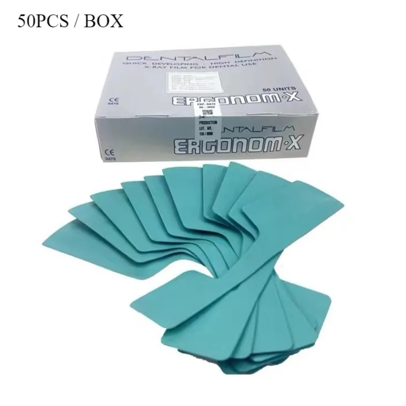 50Pcs/Box Dental X-ray Film Integrated Film Processing Solution Quick High Definition DDental Self Developing X Ray Dental Film