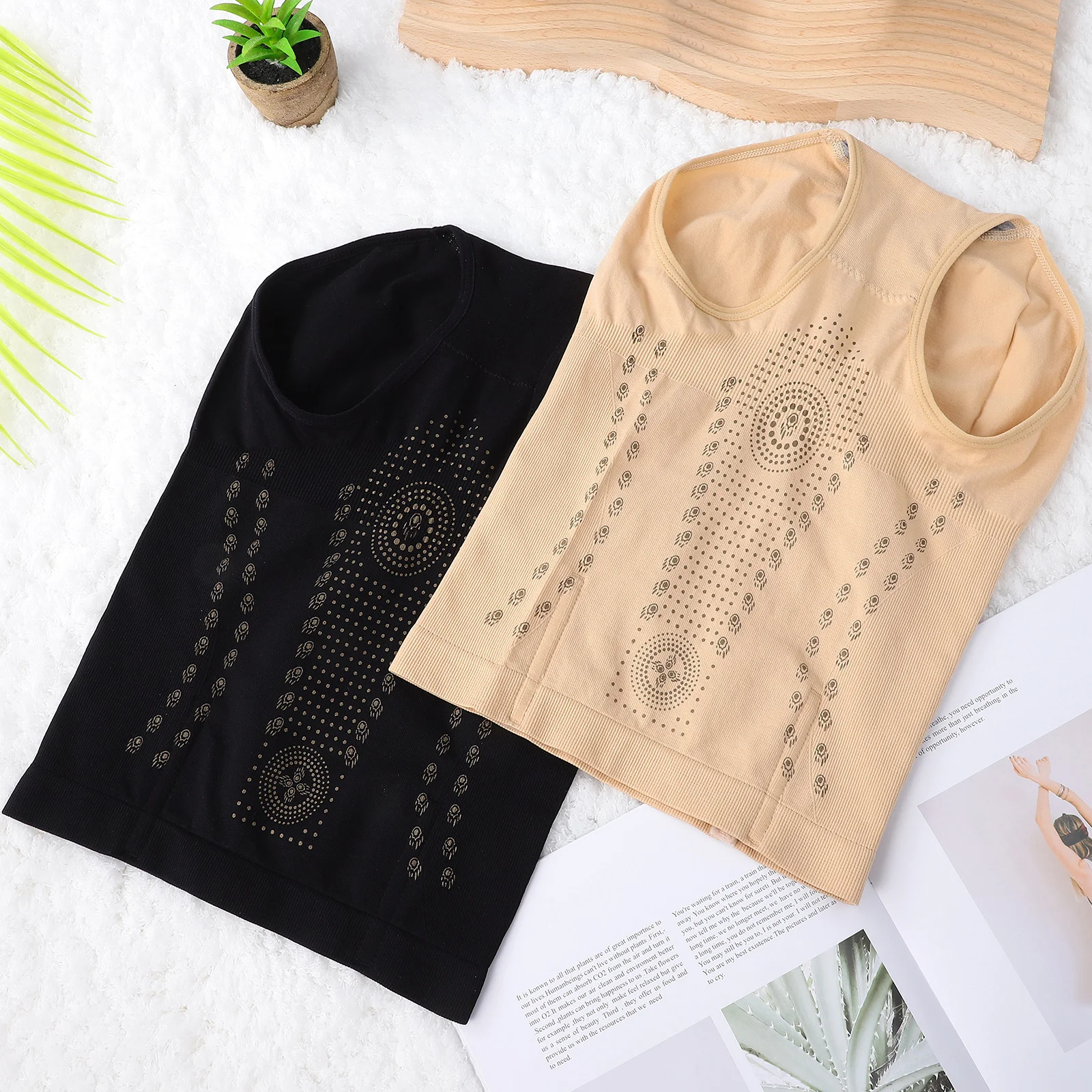 

2Pcs Body Shapewear Slimming High Waist Shorts Women Shaper Trainer Corset Waist Shaper for Daily Exercise Under Dress