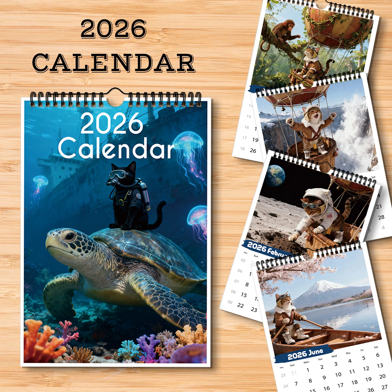 

1PC 2026 Cat-Themed Calendar, Suitable for Checking Dates, Everyday Decoration, and A Great Gift for Friends and Family