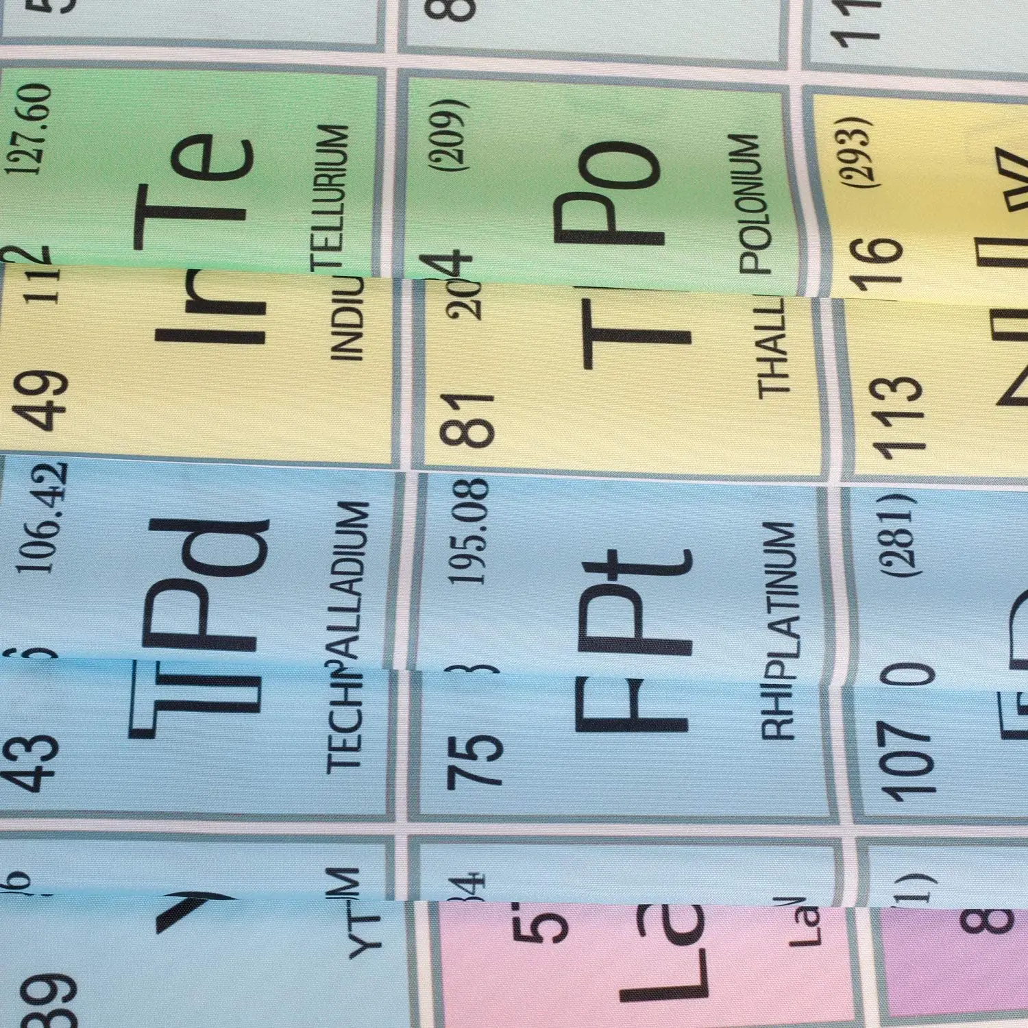 Periodic Table of Elements Shower Curtain Science Educational Shower Curtains Bath Decor Waterproof Bathroom Curtain 72x72 Inch