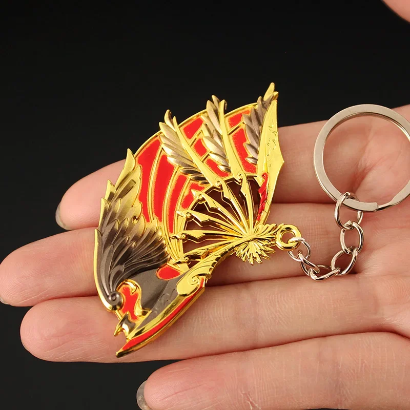 Valorant Keychains Ignite Feng Huang Fan Knife 9cm Game Peripheral Metal Katana Weapon Pendant Accessories Keychain Gifts Toys