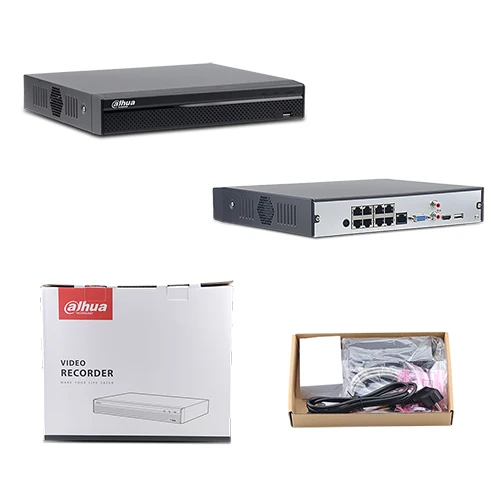 Original Dahua 8MP 4K NVR NVR4108HS-8P-4KS2/L 8PoE 8 Channel Compact 1U 4K&H.265 Lite Network Video Recorder