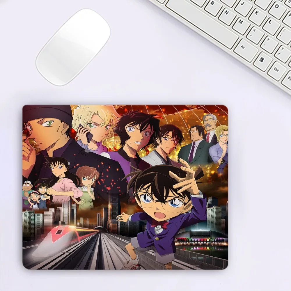 Alfombrilla de ratón grande para oficina, alfombrilla de goma antideslizante para PC, juegos de ordenador, teclado pequeño, Detective Conan Kudo Shin-Achi F