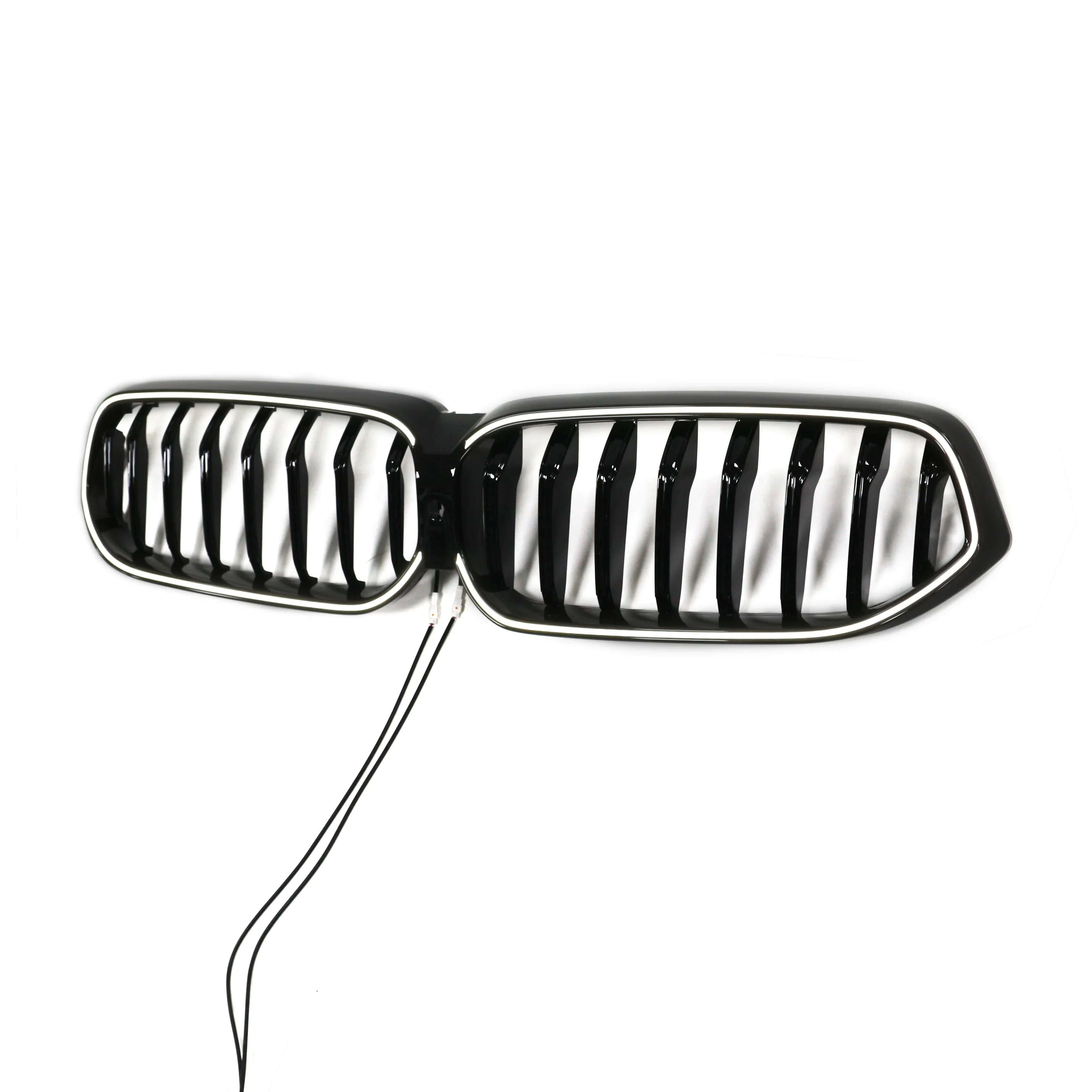

Auto Part Front Grille Upgrade ABS Single LED Slat Gloss Black Front Kidney Bumper Center Grill Grille For Bmw 6 series G32 2020