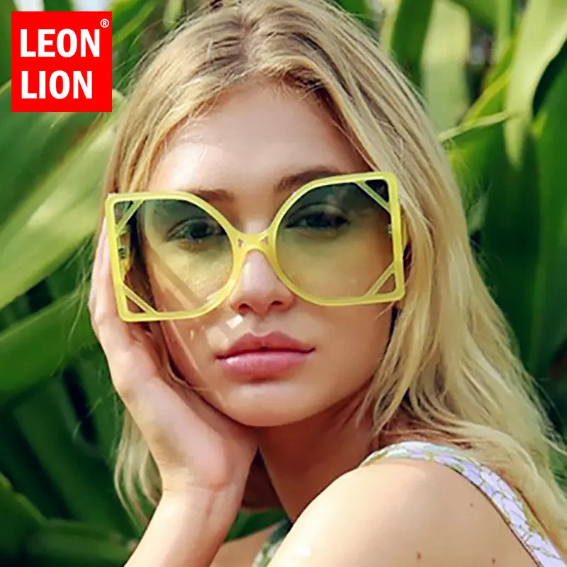 LeonLion Oversized Square Sunglasses Women High Quality Eyewear Women/Men Luxury Brand Glasses Women UV400 Lentes De Sol Mujer