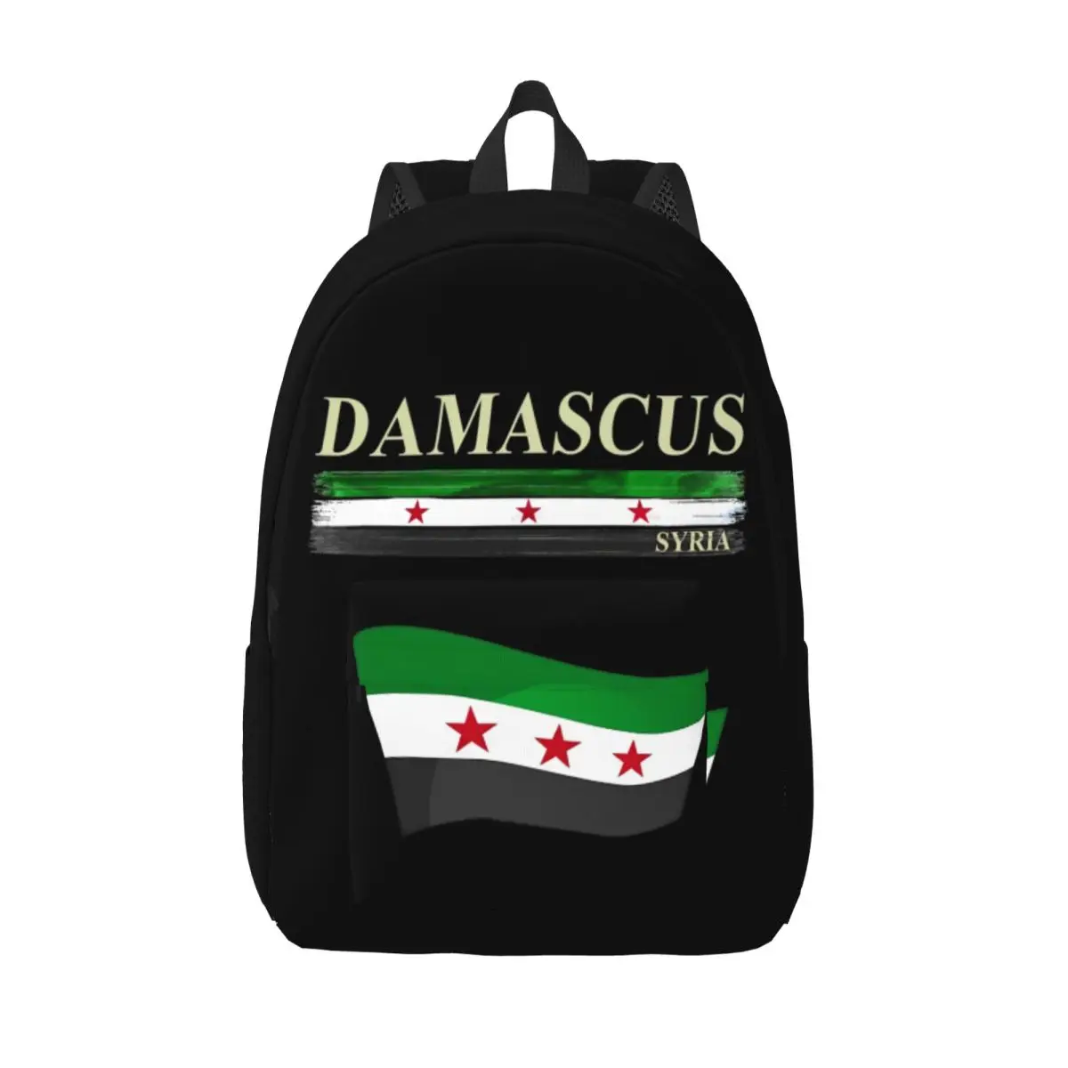 Syria Independence Flag Backpack for Men Women Fashion Student Hiking Travel Daypack College Shoulder Bag Lightweight