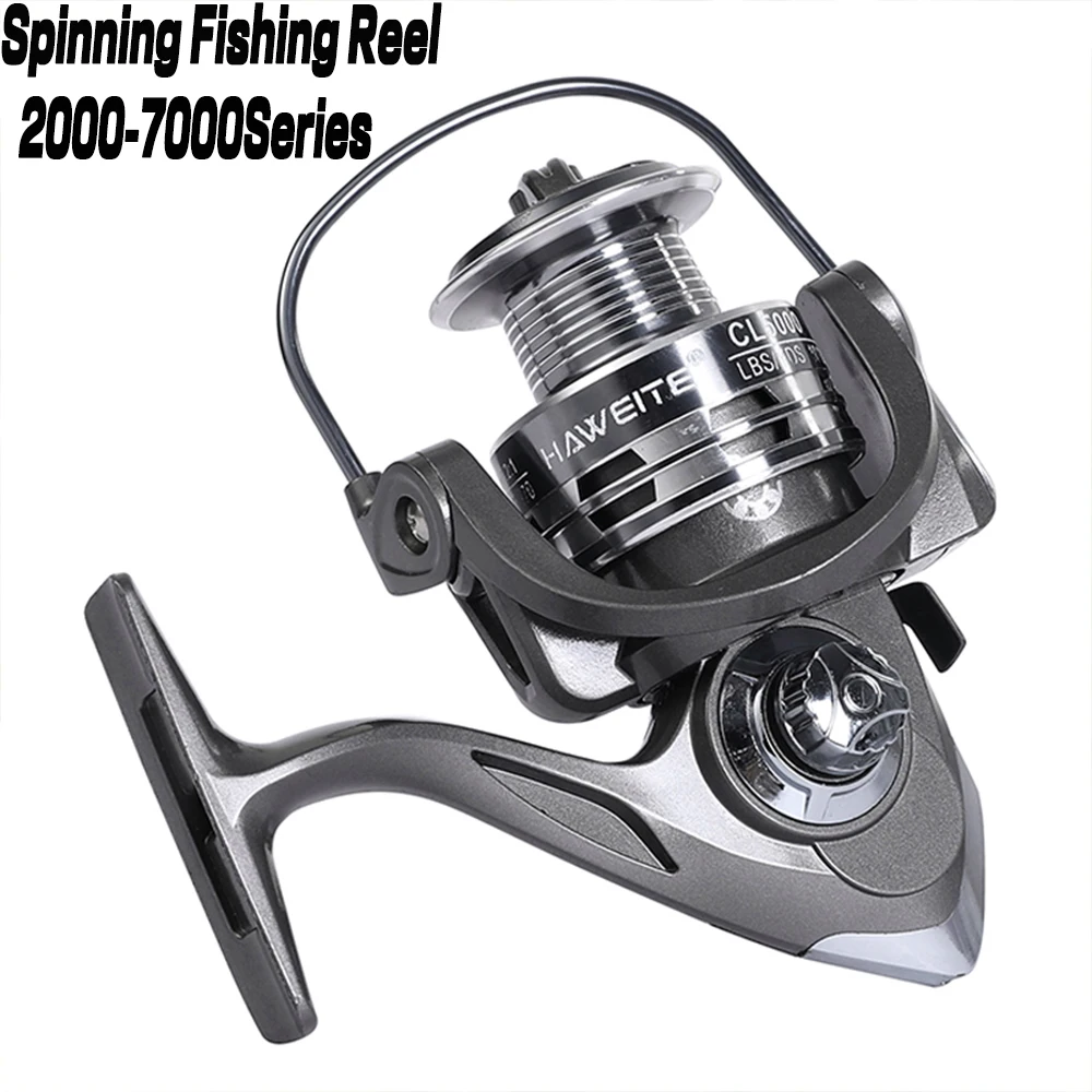 

Fishing Reel Spinning 2000-7000Series Left/Right Interchangeable Handle Spinning Wheel for Sea Carp Fishing Tackle Max Drag 12KG