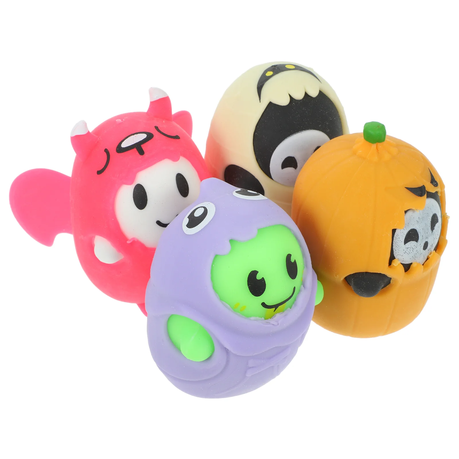 

4 Pcs Interesting Decompression Toy Home Accessories Toys Funny Squeeze Portable Pressure Stress Ball Halloween Lovely