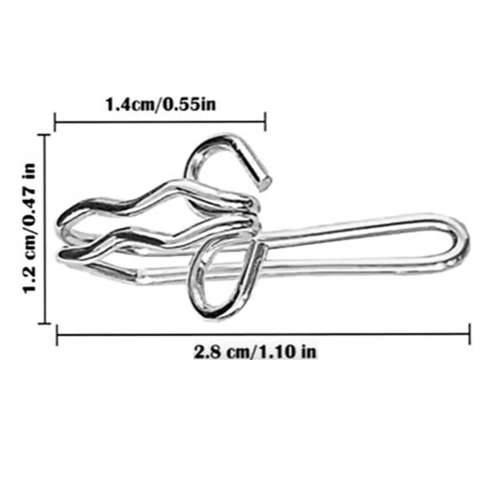 50 Pcs Curtain Hooks Stainless Steel Butterfly Drapery Hooks Suitable For Pleated Tape Curtains In Living Room Bedroom