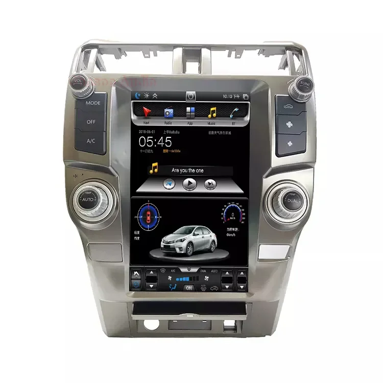 Vertical Touch Screen 13.6 Inch Android Car Dvd Video Gps Radio Monitor Multimedia Player For Toyota 4 Runner 2009-2019