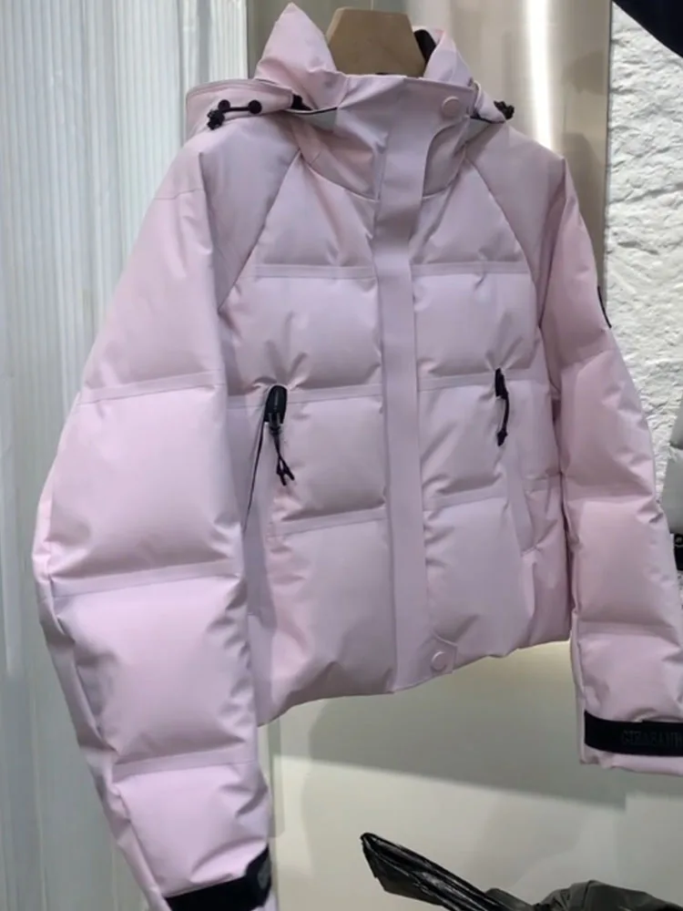 Pink ort down Jaet Donna Thiened Du down Parka Cappotto invernale Coreano Sle Pendolarismo Vento Sle Taglio dritto 2024 Inverno