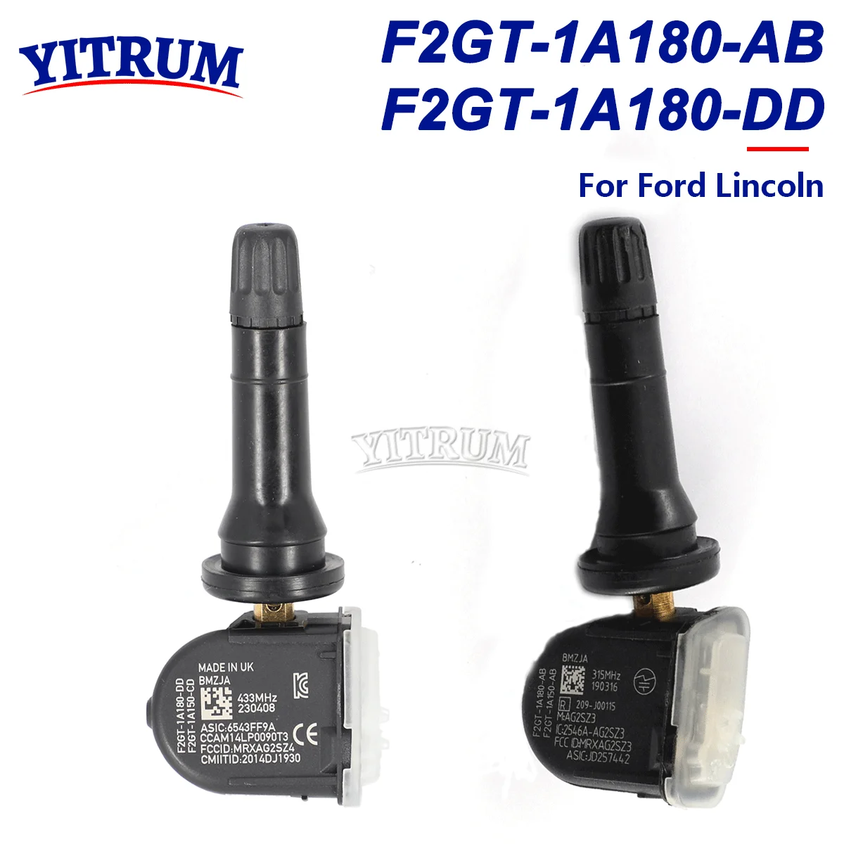 Sensor de pressão dos pneus Ford Ecosport Edge Explorer Fiesta Focus IV Mondeo Ranger Transit, TPMS, F2GT-1A180-AB, F2GT-1A180-DD