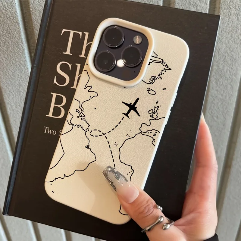 Aeroplane Lichee Pattern Phone Case For iPhone 11 12 13 14 15 16 17 Pro Max Plus XS X XR 16E Air Shockproof Soft Silicone Cover