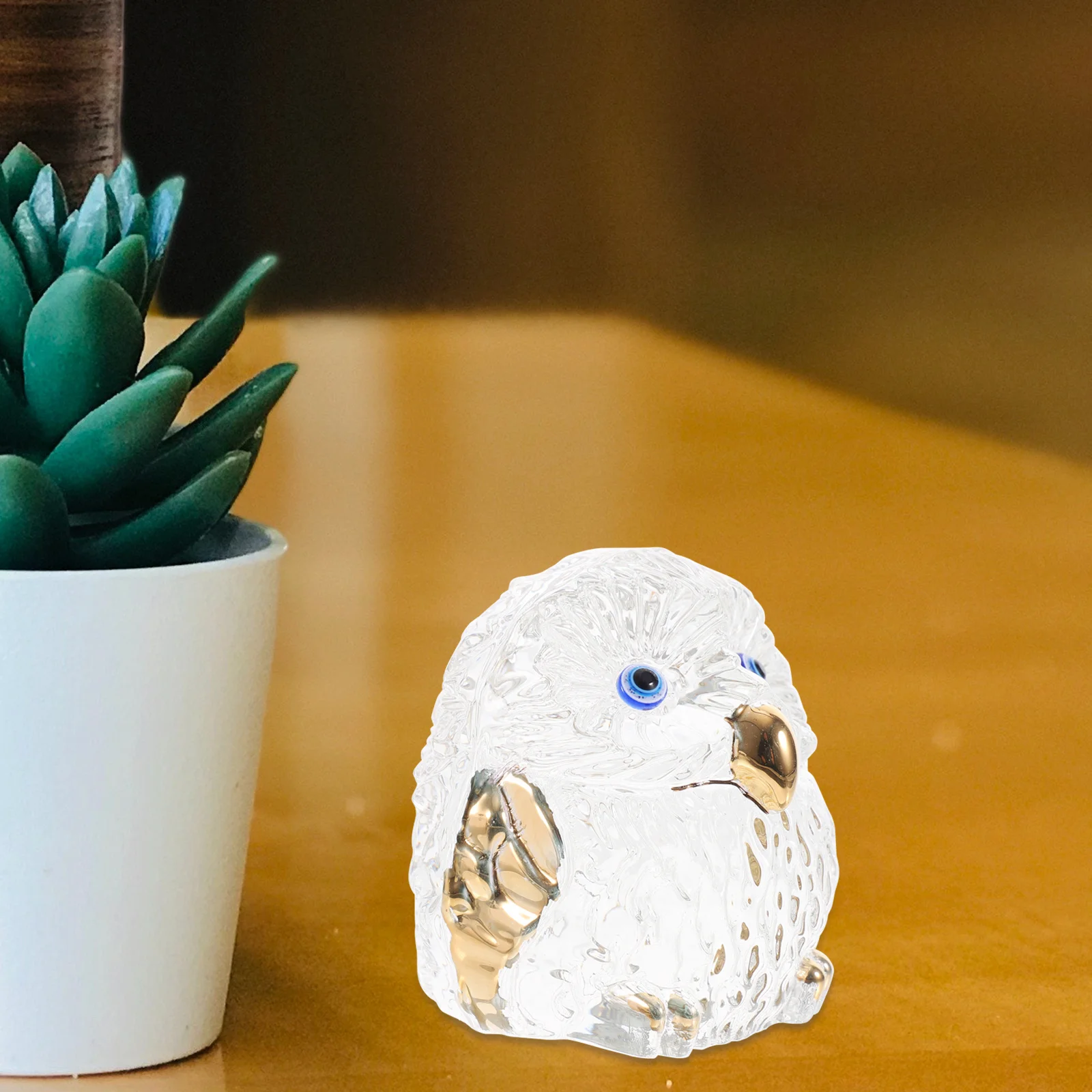 

Crystal Owl Figurine, Realistic Owl Shaped Craft For Home Desktop Decoration, Halloween Table Accent, Photography Prop,