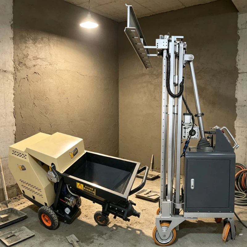 Commercial Automatic Rendering Wall Cement Plastering Machine Multi-Functional Automatic Cement Mortar Spraying for Sale Pump