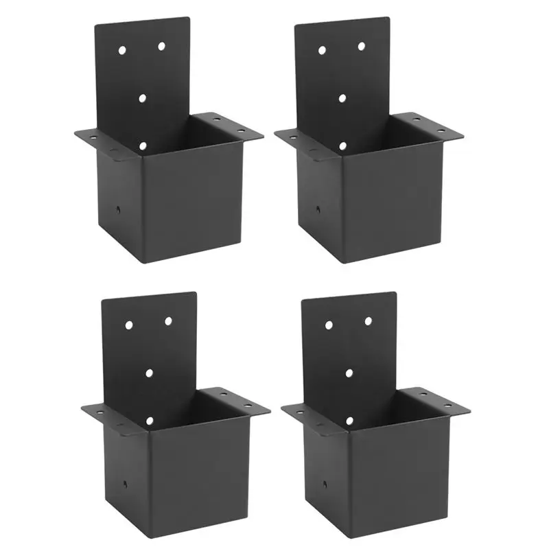 [NOUVEAU! A08R] 4 supports de pergola 4x4 pouces (réellement 3,6 "x 3,6 ") pour poutres, kit de supports de poutre de pergola, supports de gazebo à fixation murale