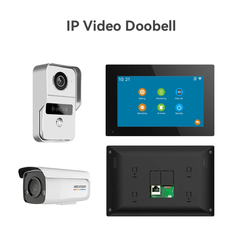 Wireless WIFI Video Doorbell Intercom System 2 Unit and Monitor Door Phone 1080P Camera Night Vision