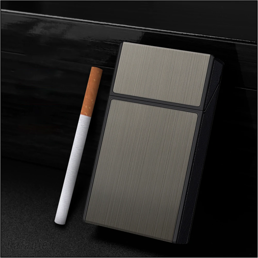 Long Cigarette Case Ultra Thin Flip Cover 20pcs Cigarettes For 100mm Storage Container Box Tobacco Case Smoking Tool Men\'s Gifts