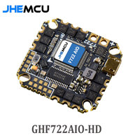 JHEMCU GHF722AIO-HD 40A AIO Flight Controller F722 FC Baro OSD BlackBox 40A 4in1 ESC 2-6S For RC FPV Freestyle Cinewhoop Drone