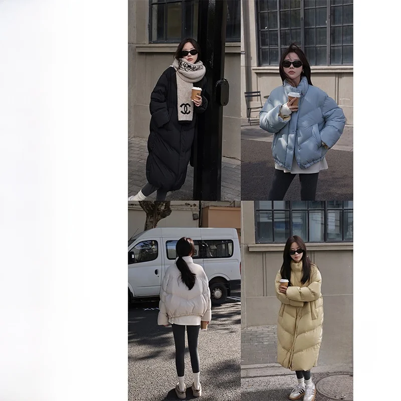 

Ультралегкая женская удлиненная пуховая куртка без объемного кроя, теплая зимняя верхняя одежда, стеганое пальто для повседневной носки, белое, с наполнителем из пуха.