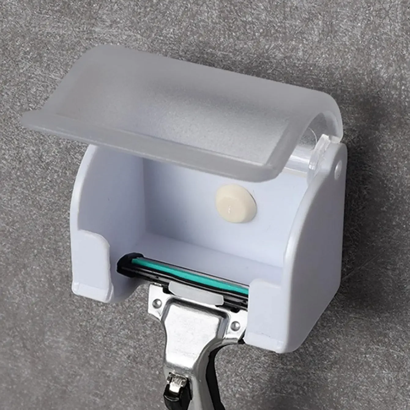 1PC-Men Shaver Razor Brush Blade Holder Storage Bathroom Wall Sucker Suction Cup Hook Stand Hanger Rack Shelf Dust
