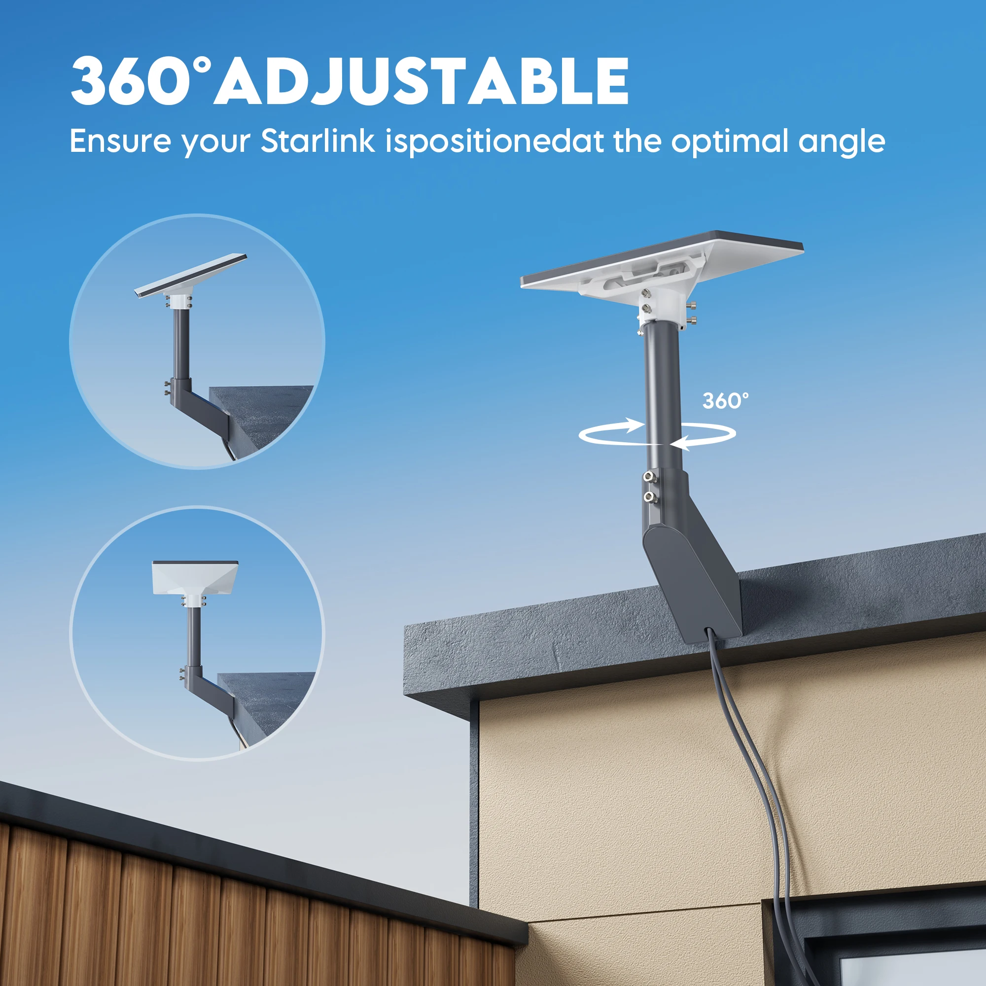 EDUP SK0180-Mini Weatherproof Aluminum Wall Mount 4.7