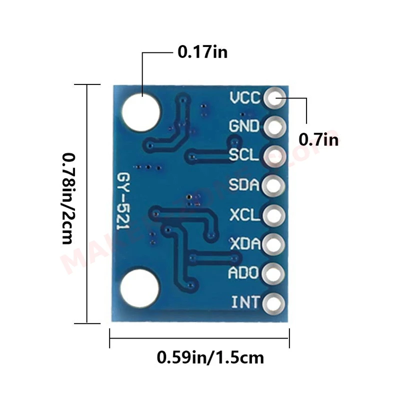 6Pcs GY-521 MPU-6050 MPU6050 Modul Kit,6 DOF MPU-6050 3 Axis Beschleunigungsmesser-technologie Gyroskop Sensor Modul 16Bit für Raspberry Pi