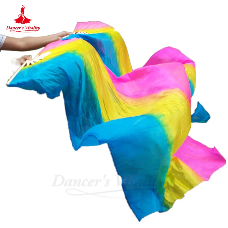 Belly Dance Accessories 100% Pure Natural Silk Fans Veils for Women Belly Dancing Performance Fan Belly Dance Performance Fans