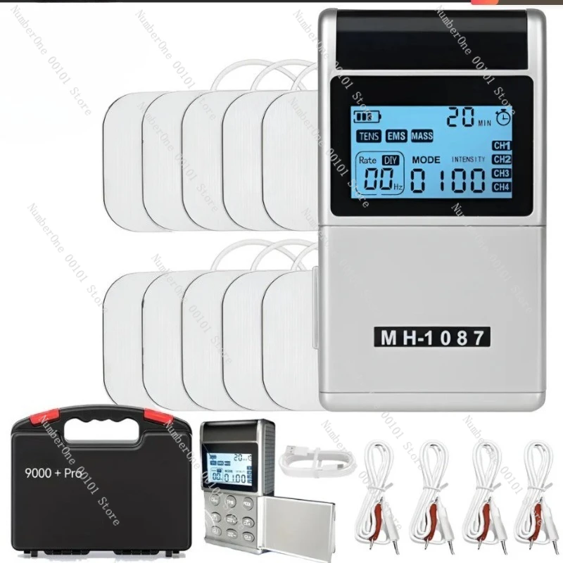 MH-1087 48 Mode 4 Channel Tens 9000 Physiotherapy Instrument Muscle Stimulator for Pain Relief Recovery