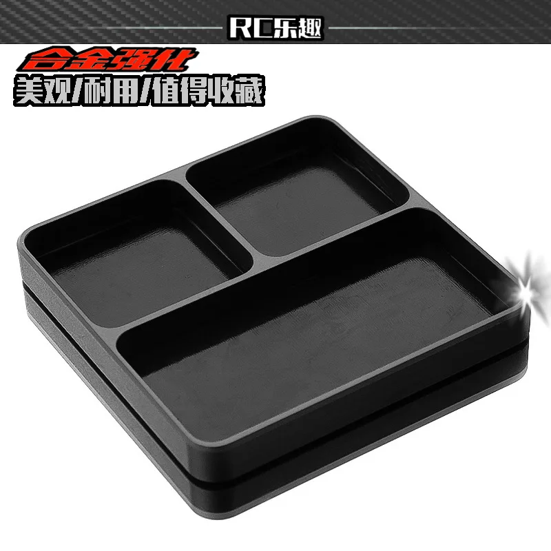 Rc Model Car Parts Repair Tray with Magnetic Tool Storage Box Square Screw Tray Mobile Phone Repair Tray