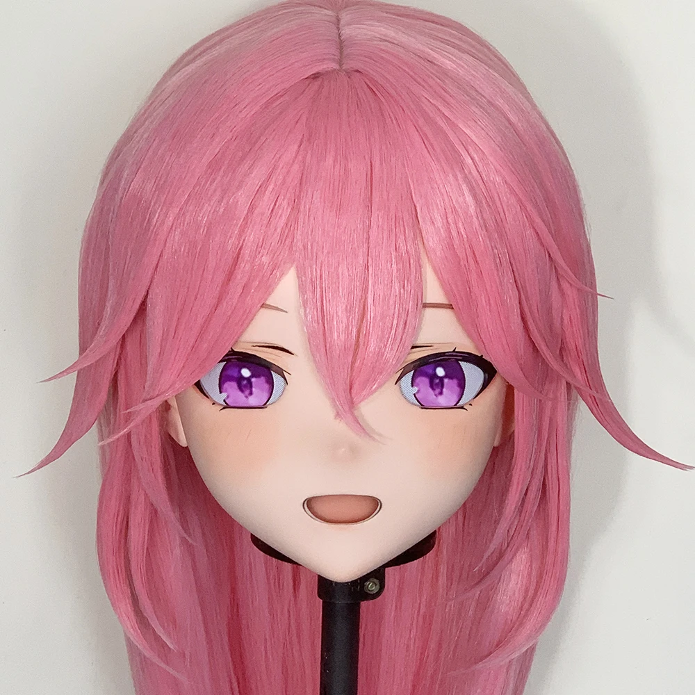 (AL07)Customize Character Crossdressing Female/Girl Resin Full/Half Head With Lock Anime Cosplay Japanese Animego Kigurumi Mask